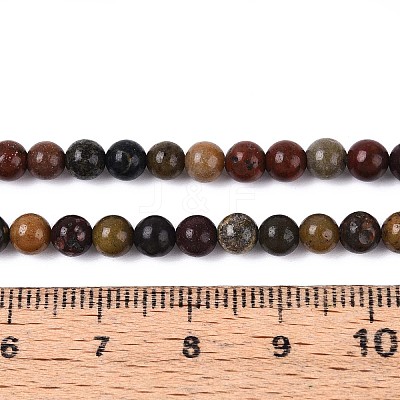 Natural River Stone Beads Strands G-R412-24-4mm-1