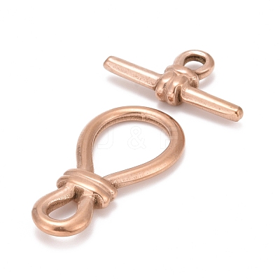 304 Stainless Steel Toggle Clasps STAS-K216-02RG-1