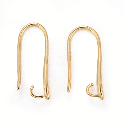 Rack Plating Eco-friendly Brass Earring Hooks X-KK-D075-13G-RS-1