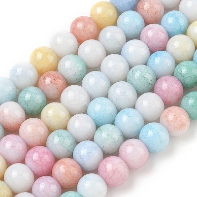 Ombre Effect Dyed Glass Beads Strands GLAA-T031-01O-06-1