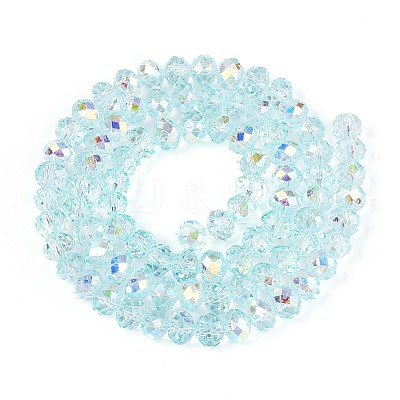 Transparent Glass Beads Strands EGLA-N016-6mm-01-1