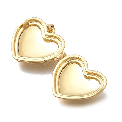 Valentine's Day Brass Heart Locket Pendants KK-D431-035D-G-1