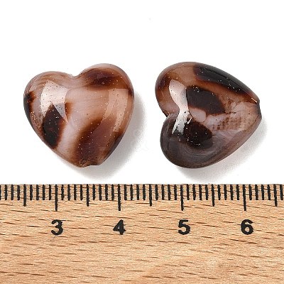 Leopard Print Opaque Acrylic Beads OACR-B052-04-1