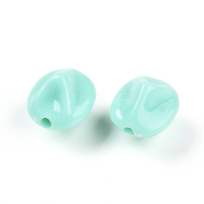Opaque Acrylic Beads SACR-T017-34B-1