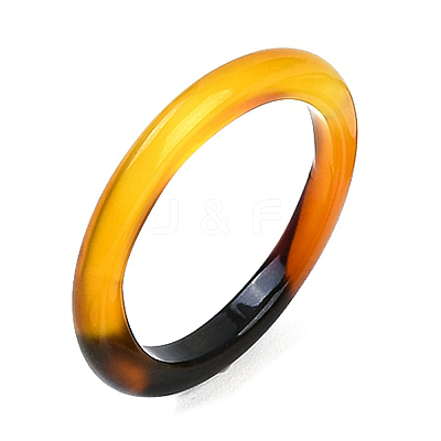 Dyed & Heated Natural Striped Agate/Banded Agate Finger Rings for Women RJEW-Z075-01Q-1