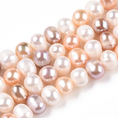 Natural Cultured Freshwater Pearl Beads Strands PEAR-N013-07F-01-1