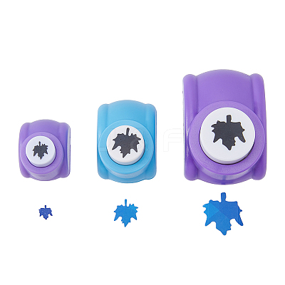 3Pcs 3 Styles Mini Plastic Craft Punch for Scrapbooking & Paper Crafts AJEW-BC0004-11-1