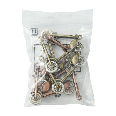 6Pcs 2 Colors Tibetan Style Alloy Pendants FIND-FS0002-58-1