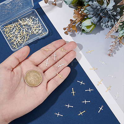 100Pcs 2 Colors Brass Pendants KK-UN0003-97-1