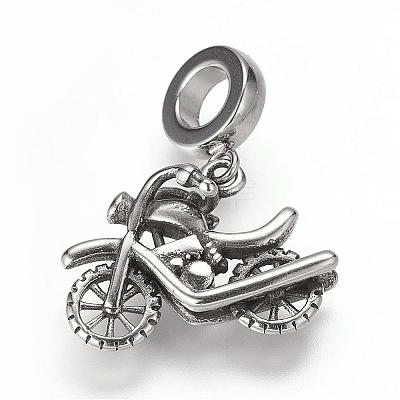 304 Stainless Steel European Dangle Charms OPDL-K001-02AS-1