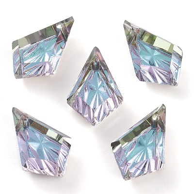 Embossed Glass Rhinestone Pendants GLAA-J101-01B-001VL-1