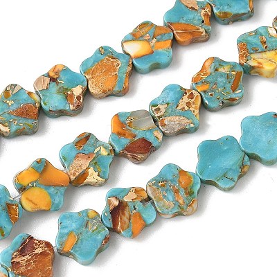 Dyed Synthetic Imperial Jasper Beads Strands G-D337-10mm-B03-1