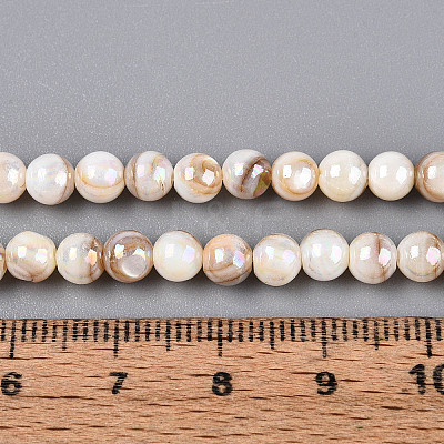AB Color Natural Freshwater Shell Beads Strands BSHE-T014-40B-1