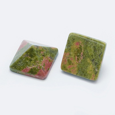 Natural Unakite Cabochons G-G759-Y14-1