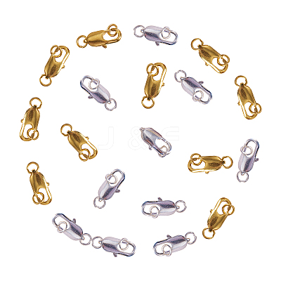 Brass Lobster Claw Clasps KK-CJ0001-35-1