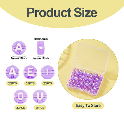 100Pcs 5 Styles Transparent Acrylic Beads TACR-TA0001-54D-1