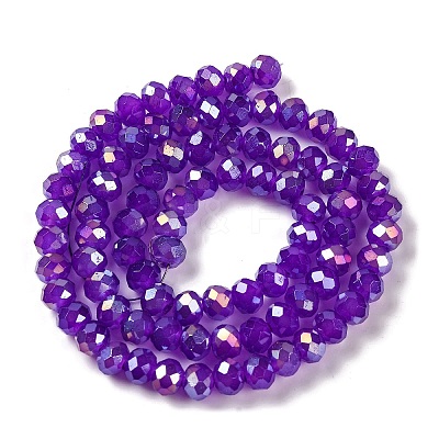 Baking Electroplate Glass Beads Strands X-DGLA-A039-J10mm-B05-1