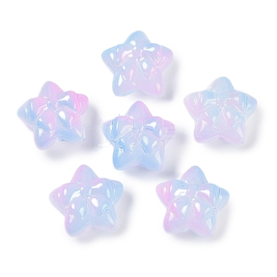 Transparent Spray Paint Glass Beads X1-GLAA-H035-02J-1