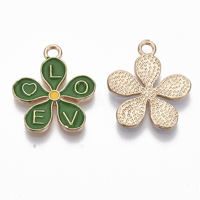 Alloy Enamel Pendants PALLOY-R119-01-1