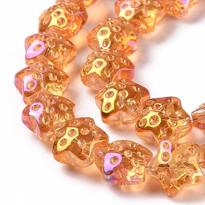 Transparent Electroplate Glass Beads Strands LS-GLAA-C025-01J-1