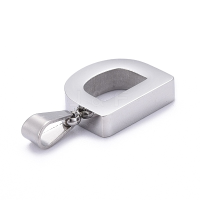 Non-Tarnish 304 Stainless Steel Letter Pendants STAS-H127-D-P-1