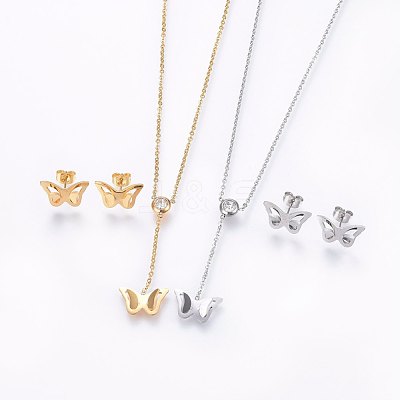 304 Stainless Steel Jewelry Sets SJEW-H137-10-1