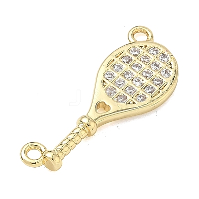 Brass Micro Pave Clear Cubic Zirconia Pendants KK-I476-08G-1