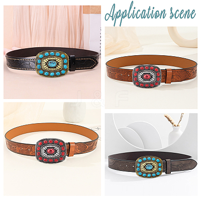 2Pcs 2 Colors Alloy Smooth Buckles AJEW-WR0001-99-1