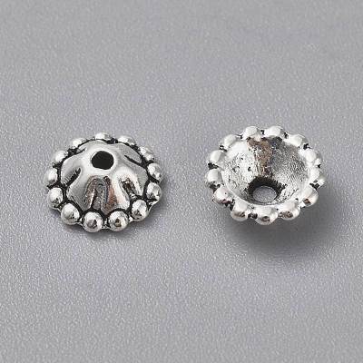 Tibetan Silver Bead Caps X-AA131-1