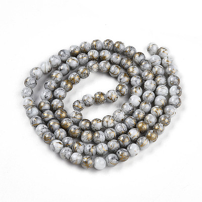 Baking Paint Glass Beads X1-DGLA-N003-8mm-B01-1