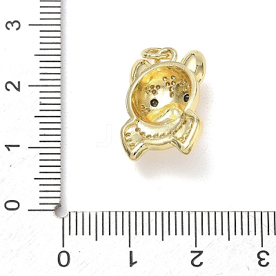 Brass with Rhinestone Pendants RB-CBA6830-18G-01-1