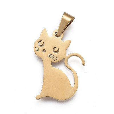 304 Stainless Steel Pendants STAS-D234-05G-1