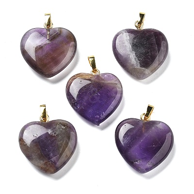 Natural Amethyst Pendants G-G956-B03-G-1