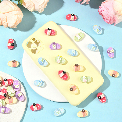 50Pcs 10 Styles Opaque Resin Cabochons CRES-SC0003-21-1