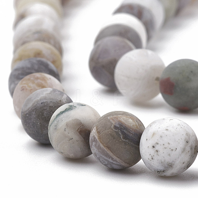 Natural Bamboo Leaf Agate Beads Strands G-T106-026-1