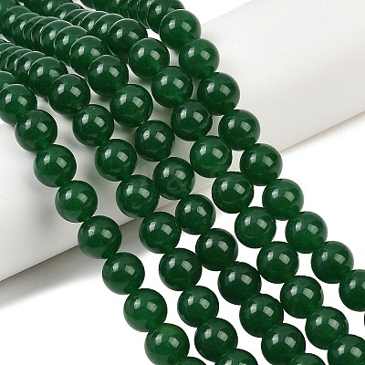 Dyed Natural White Jade Imitation Malaysia Jade Beads Strands G-C270-B01-10mm-01-1