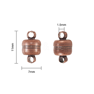30 Set 6 Colors Brass Magnetic Clasps KK-CJ0001-63-1