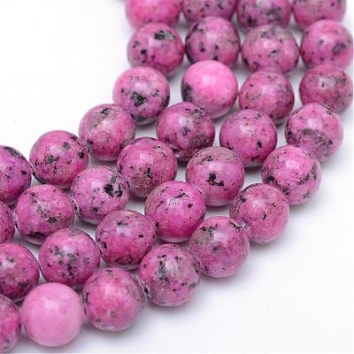 Natural Sesame Jasper/Kiwi Jasper Bead Strands G-R345-10mm-13-1