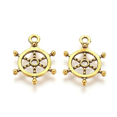 Tibetan Style Alloy Helm Pendants LS-TIBEP-S257-AG-LF-1