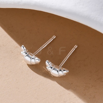 925 Sterling Silver Stud Earrings EJEW-R015-03S-1