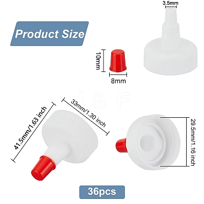Plastic Bottle Spout Cap with Red Sealer Tip FIND-WH0191-09-1