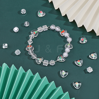 178Pcs 12 Style Transparent Acrylic Beads TACR-CA0001-19-1