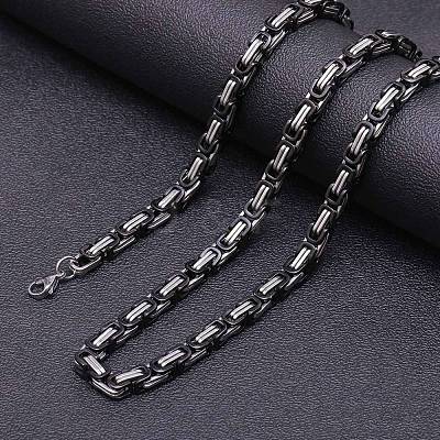 Stainless Steel Byzantine Chains Necklaces for Men FS-WG56795-88-1