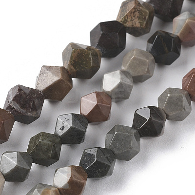 Natural Ocean Jasper Beads Strands G-F668-21-6mm-1