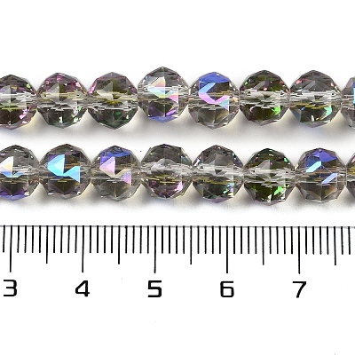 Transparent Electroplate Glass Beads Strands EGLA-N002-34C-C19-1