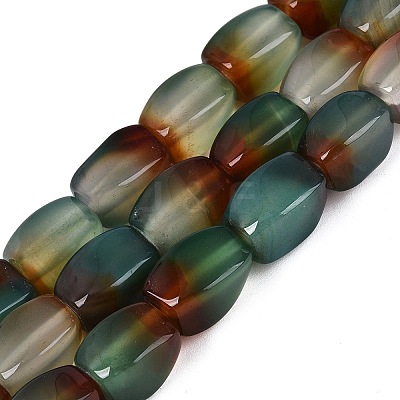 Natural Peacock Agate Beads Strands G-N362-19A-01-1