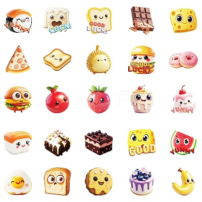 50Pcs Cartoon Food Paper Sticker STIC-C012-11-1