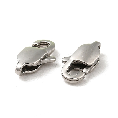 Tarnish Resistant 304 Stainless Steel Lobster Claw Clasps STAS-K13-1