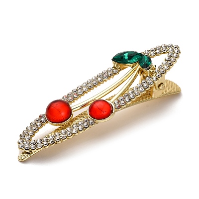 Cherry Golden Alloy Alligator Hair Clips PHAR-K006-04C-G-1