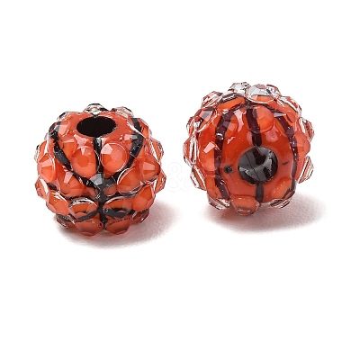 Sports Theme Opaque Acrylic European Beads RB-CBA95A4-04A-06-1